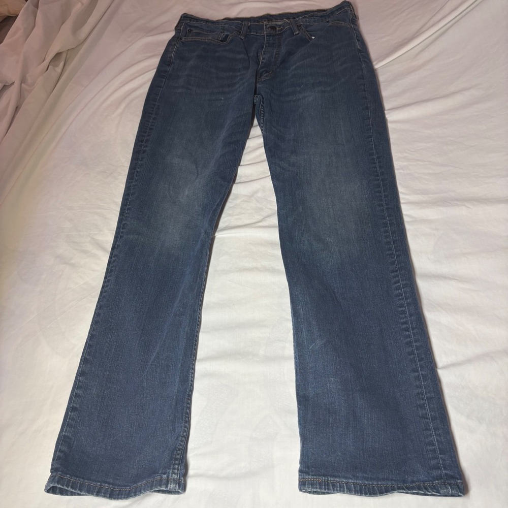 Levis 514 Straight Fit Jeans Blue Medium Wash Denim W36 L32 (Measures 36x31)